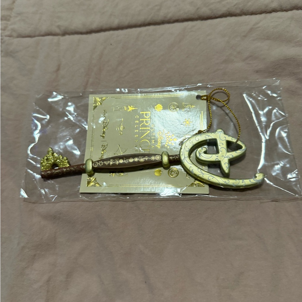 Gold and Brown Decorative Key Ornament